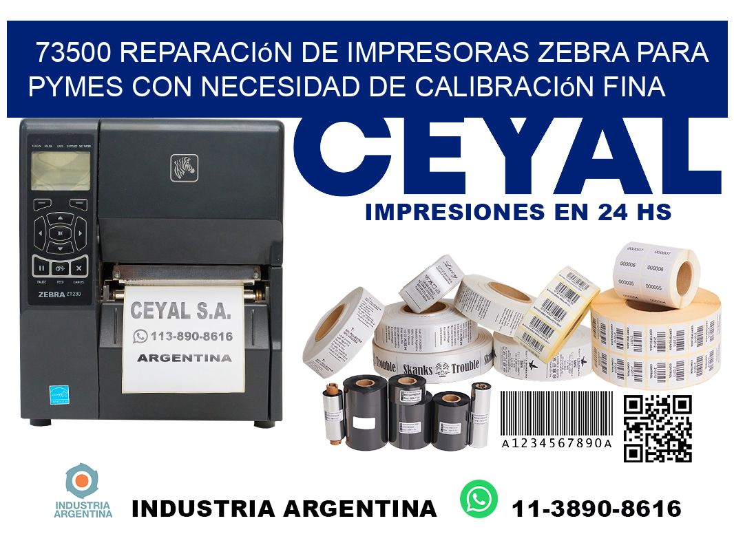 73500 reparación de impresoras zebra para pymes con necesidad de calibración fina