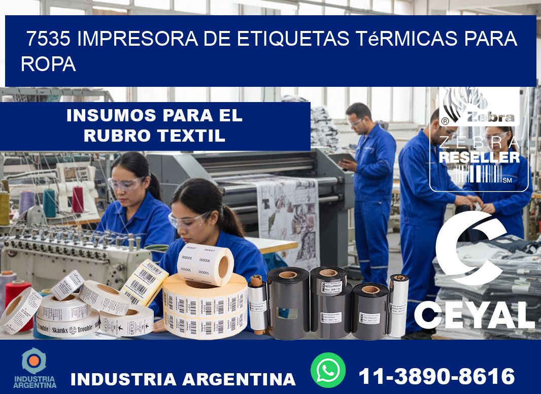 7535 impresora de etiquetas térmicas para ropa