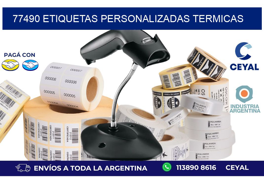 77490 Etiquetas personalizadas termicas