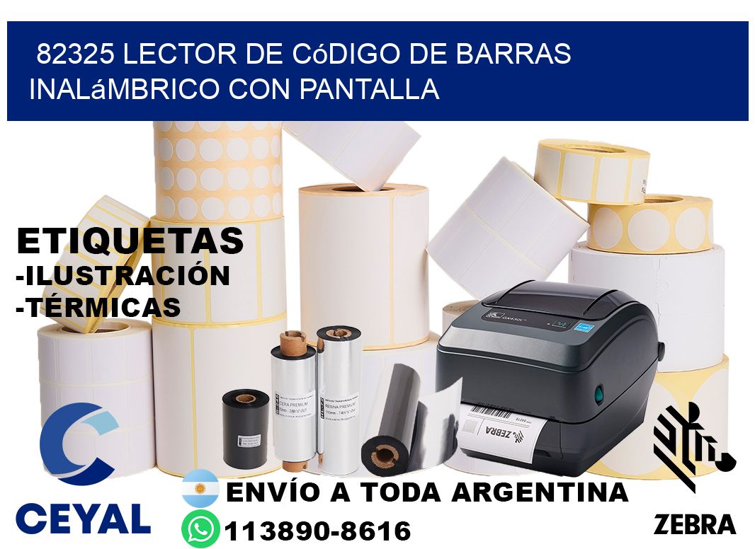 82325 Lector de código de barras inalámbrico con Pantalla