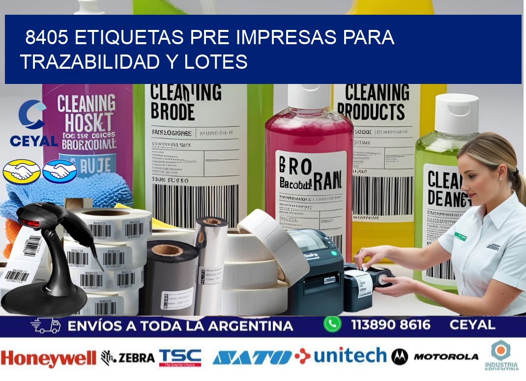 8405 etiquetas pre impresas para trazabilidad y lotes
