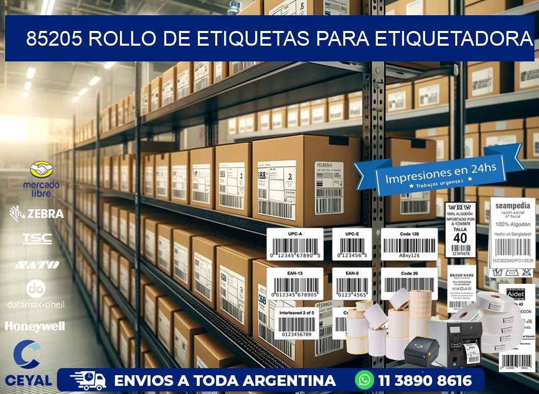85205 rollo de etiquetas para etiquetadora