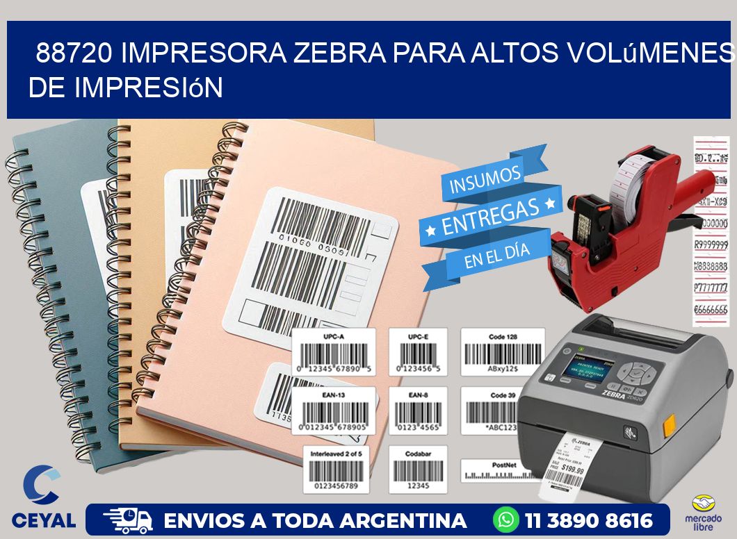 88720 impresora zebra para altos volúmenes de impresión