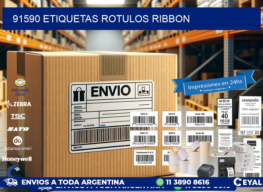 91590 Etiquetas rotulos ribbon