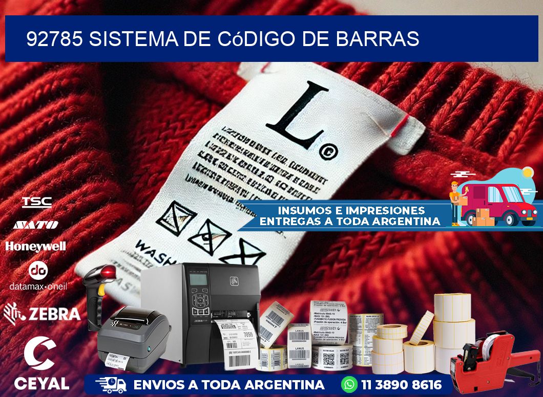 92785 Sistema de código de barras