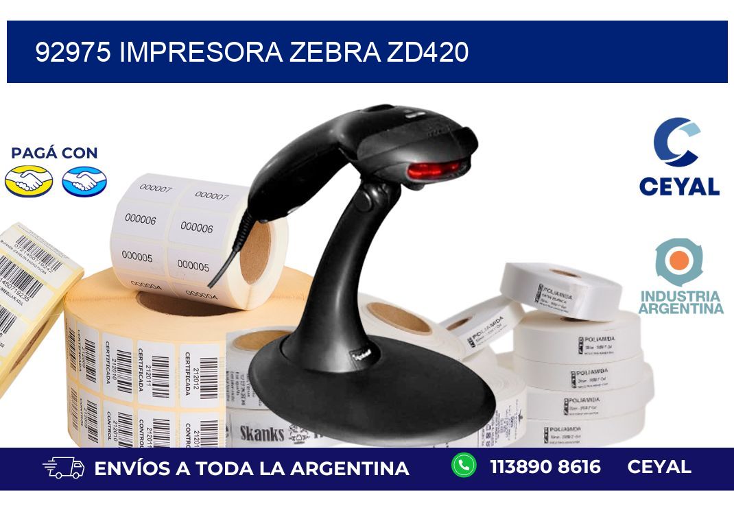92975 Impresora Zebra ZD420