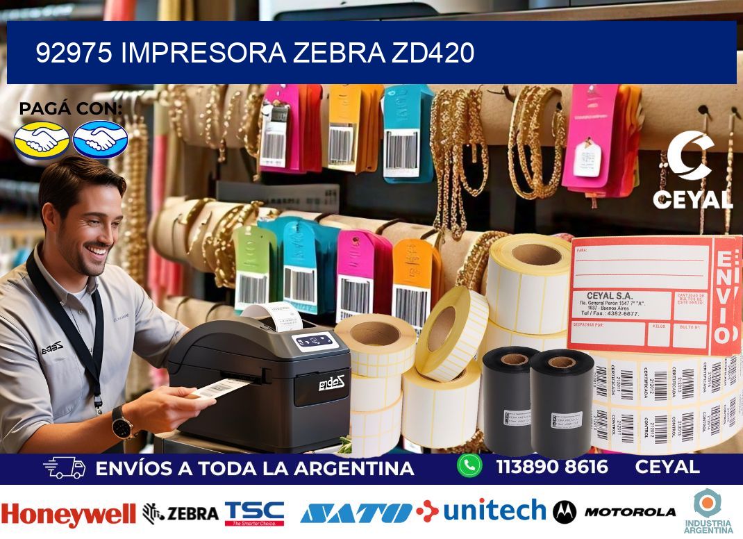 92975 Impresora Zebra ZD420