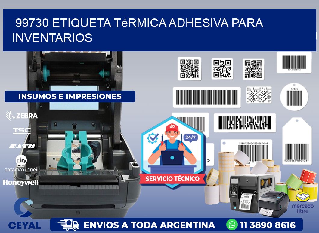 99730 Etiqueta térmica adhesiva para Inventarios