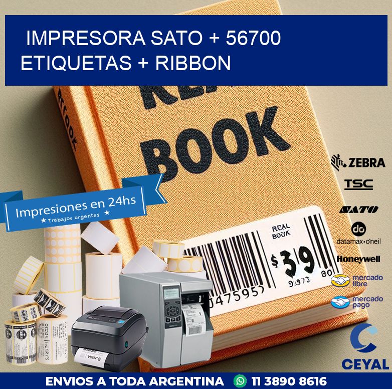 impresora SATO + 56700 etiquetas + ribbon