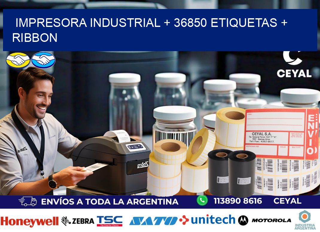 impresora industrial + 36850 etiquetas + ribbon
