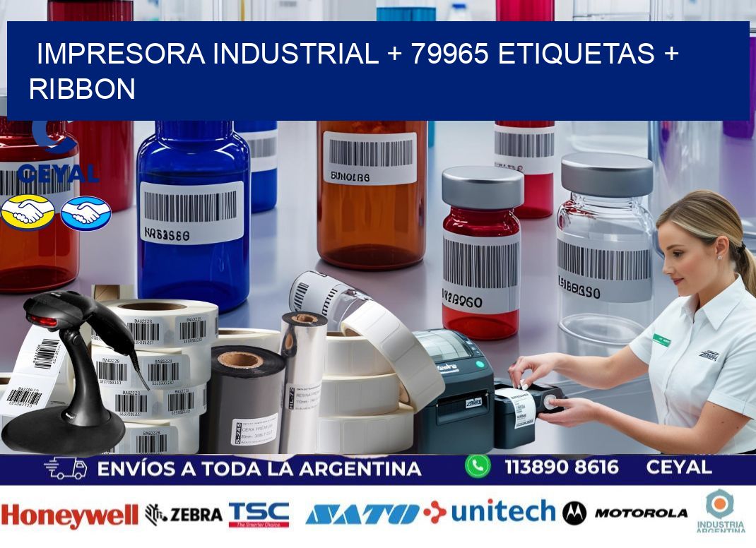 impresora industrial + 79965 etiquetas + ribbon
