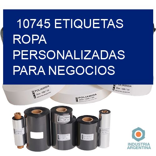 10745 Etiquetas ropa personalizadas para negocios