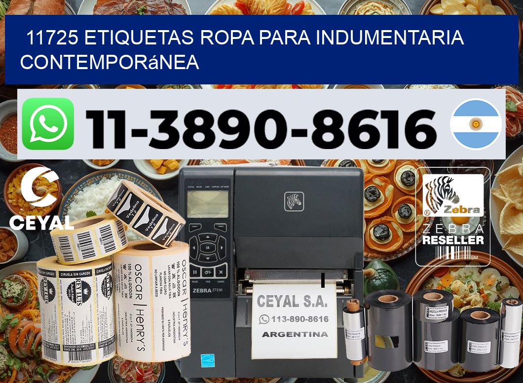 11725 Etiquetas ropa para indumentaria contemporánea