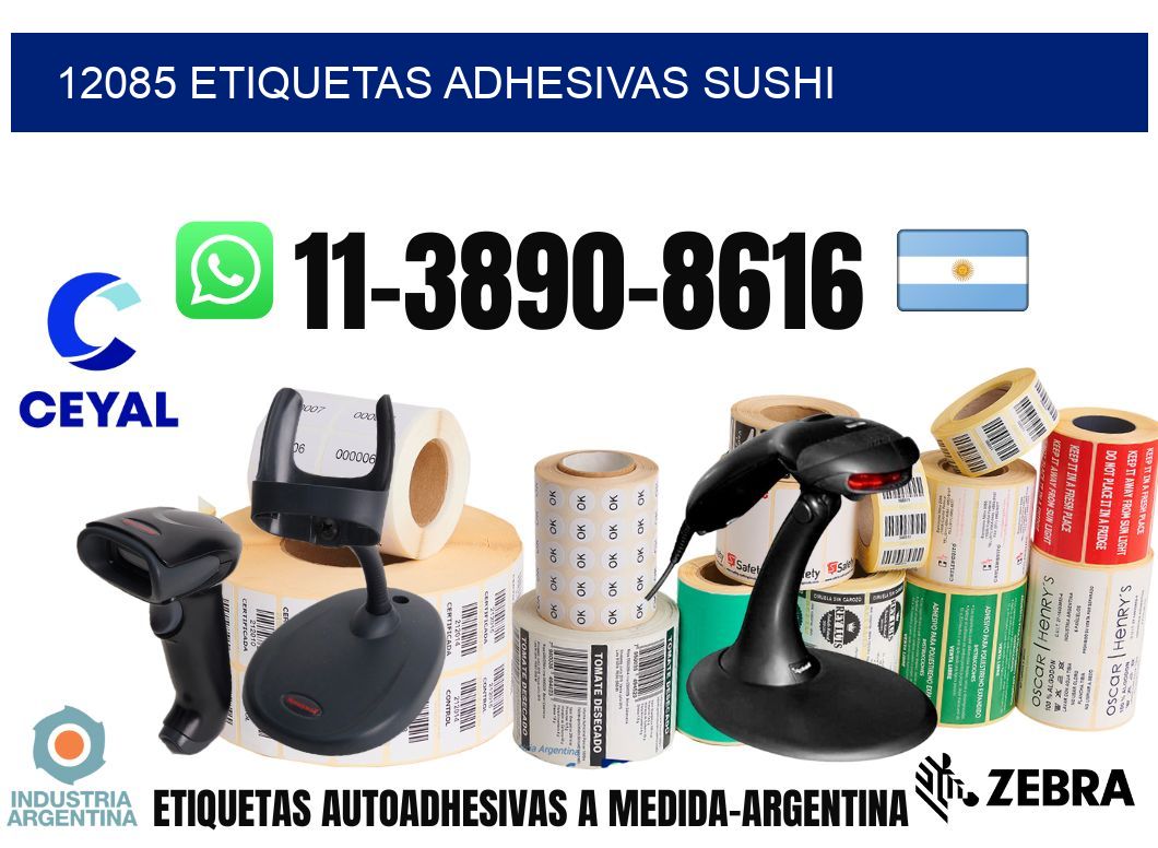 12085 etiquetas adhesivas sushi