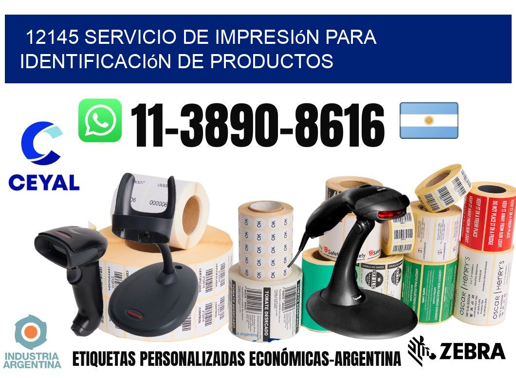 12145 Servicio de impresión para identificación de productos