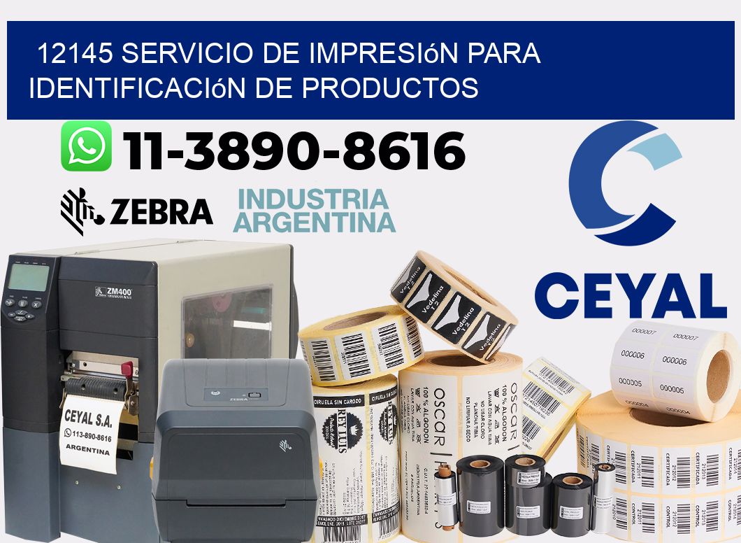 12145 Servicio de impresión para identificación de productos