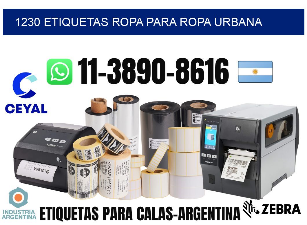 1230 Etiquetas ropa para ropa urbana