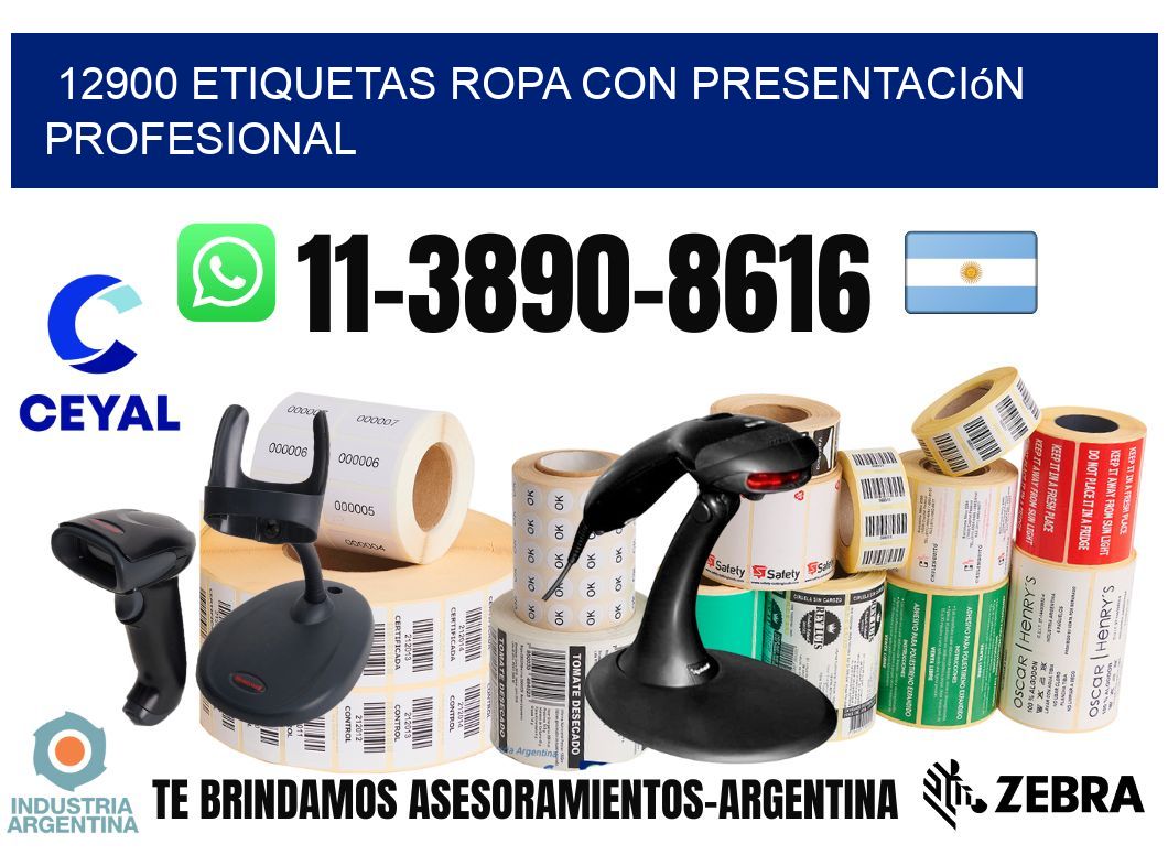 12900 Etiquetas ropa con presentación profesional