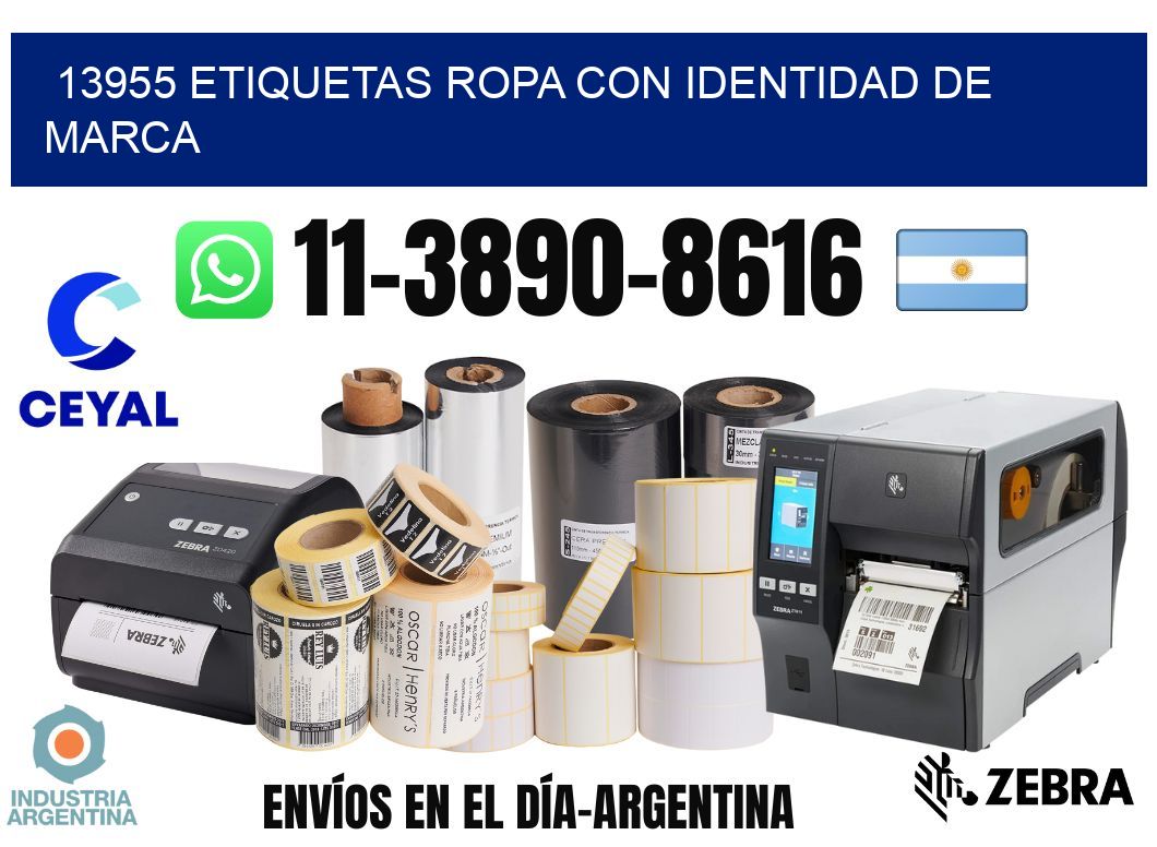 13955 Etiquetas ropa con identidad de marca