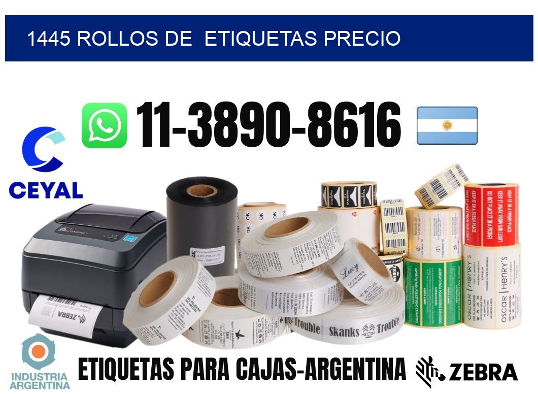1445 rollos de  etiquetas precio