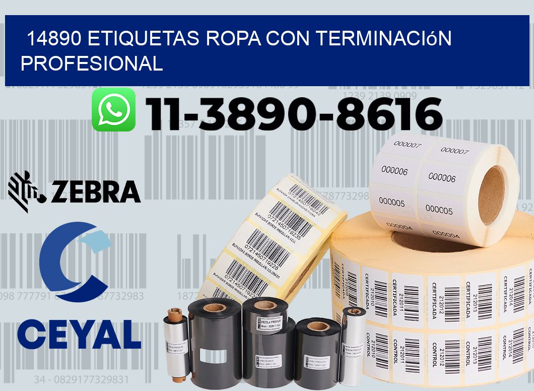 14890 Etiquetas ropa con terminación profesional