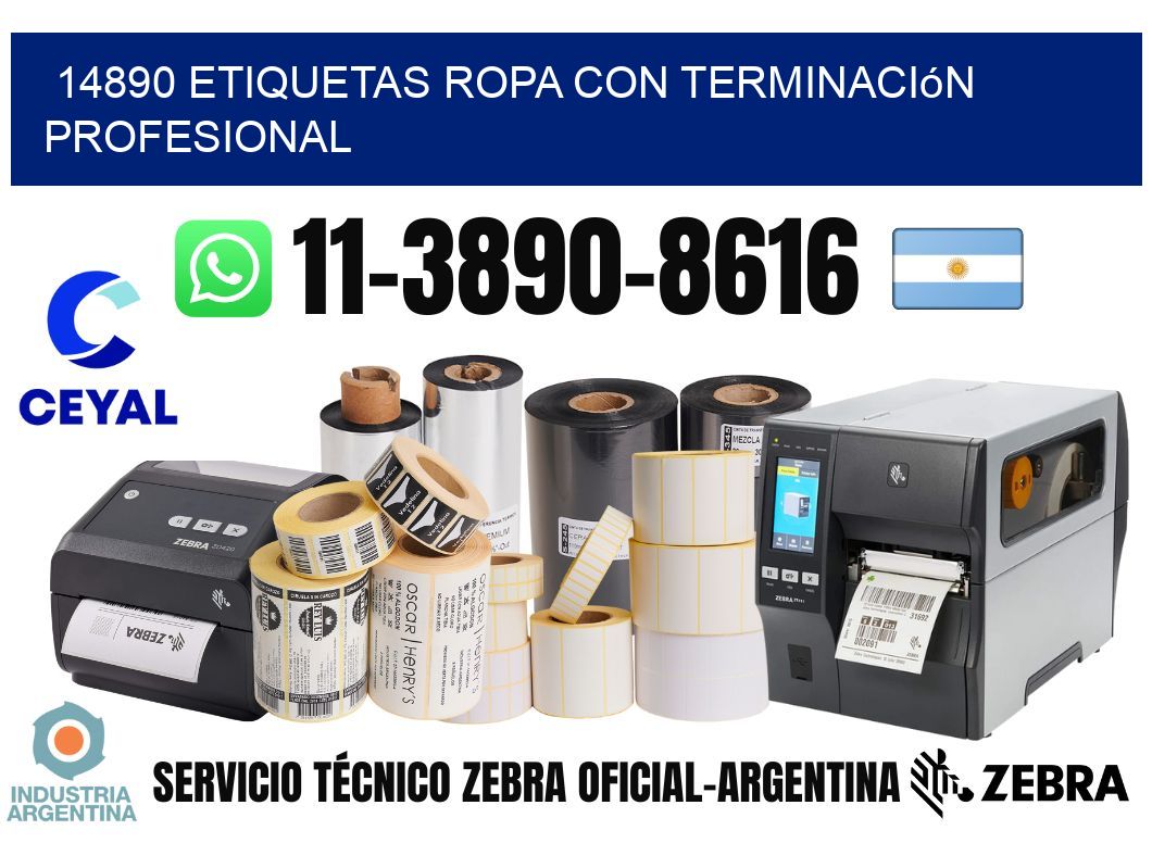 14890 Etiquetas ropa con terminación profesional