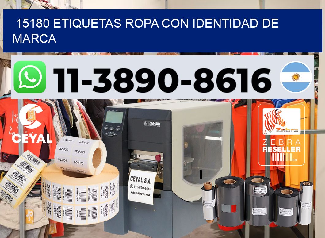 15180 Etiquetas ropa con identidad de marca