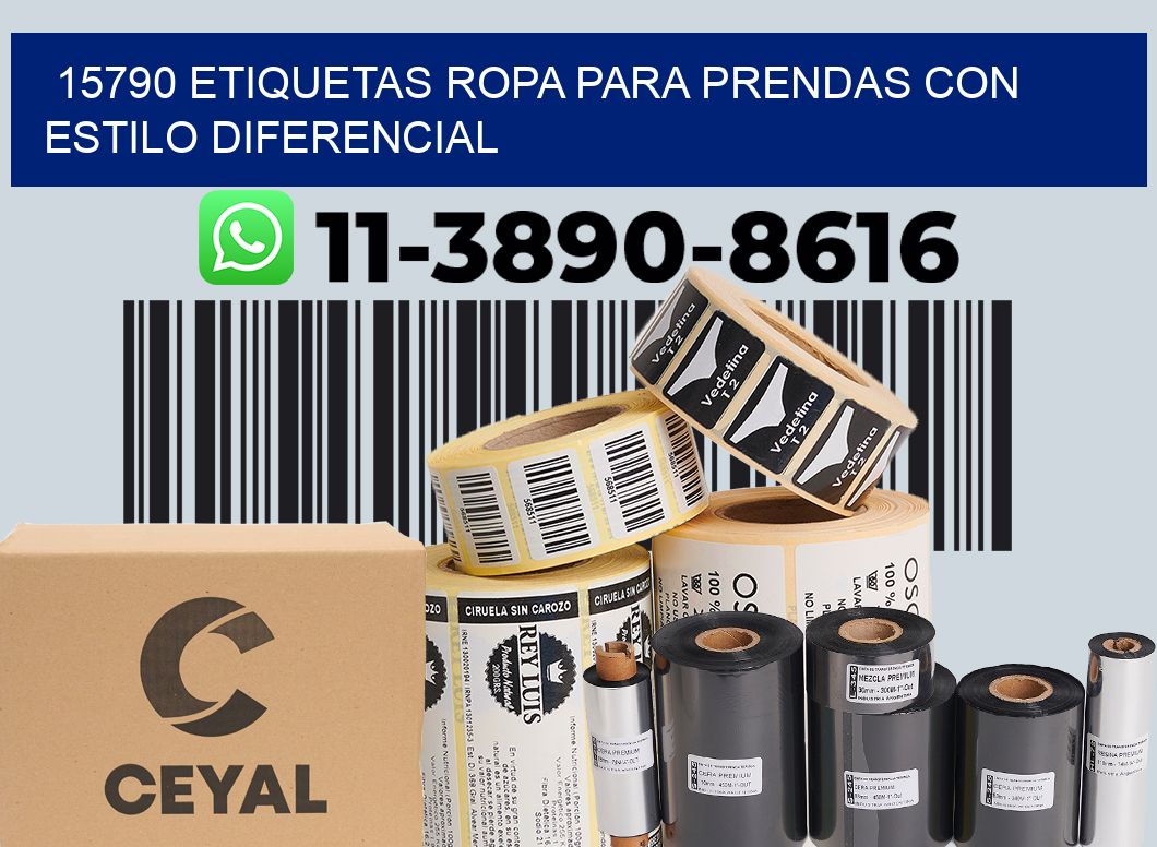 15790 Etiquetas ropa para prendas con estilo diferencial