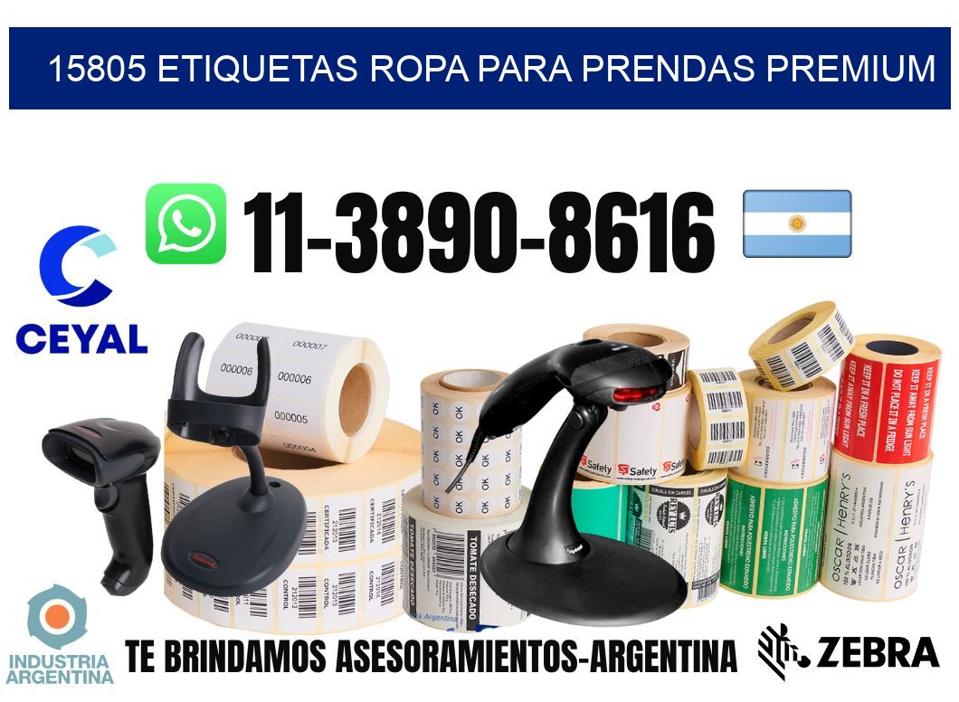 15805 Etiquetas ropa para prendas premium