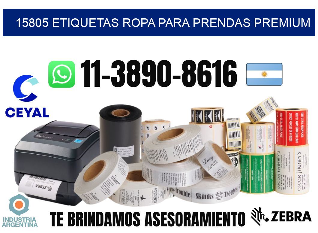 15805 Etiquetas ropa para prendas premium