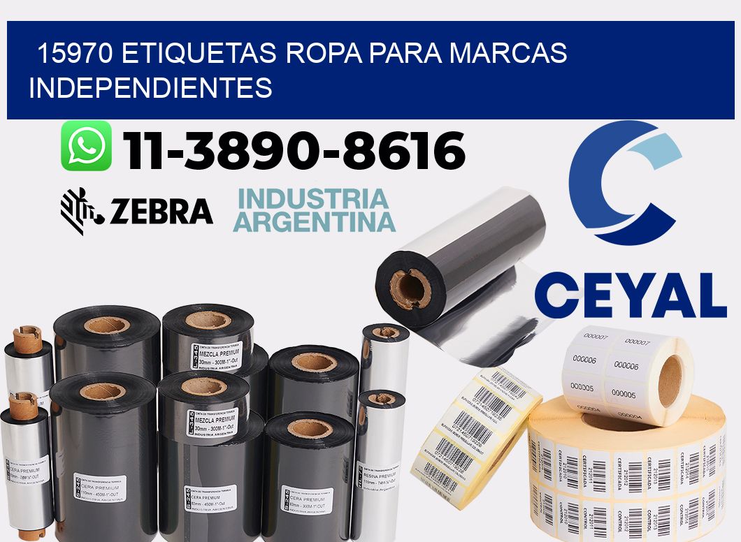 15970 Etiquetas ropa para marcas independientes