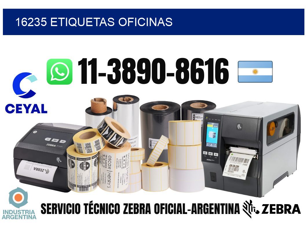 16235 etiquetas oficinas