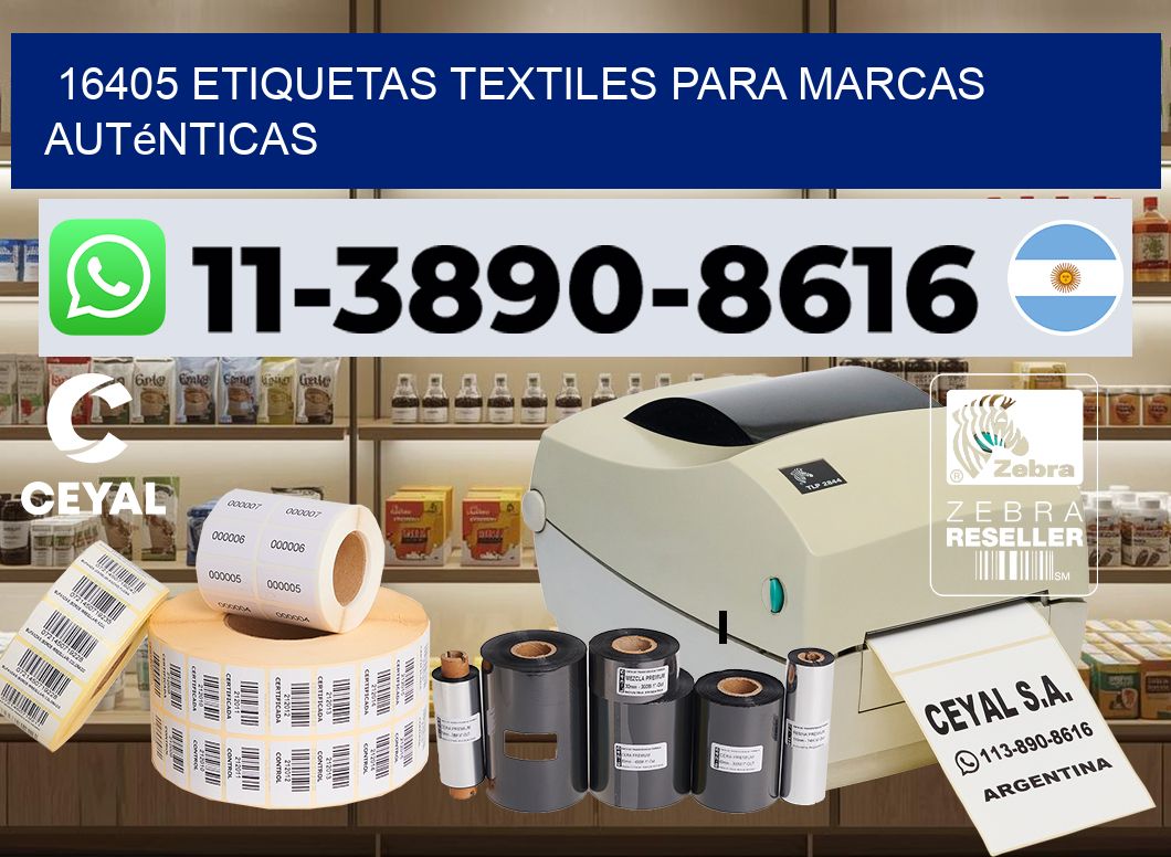16405 Etiquetas textiles para marcas auténticas