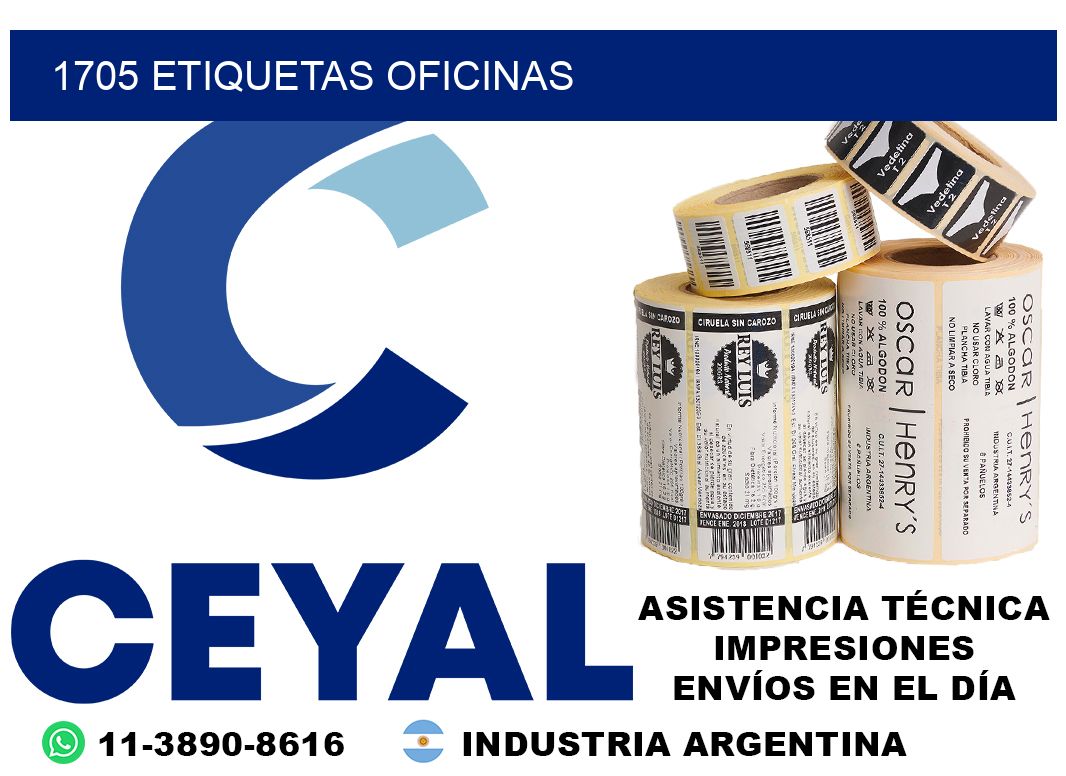 1705 etiquetas oficinas