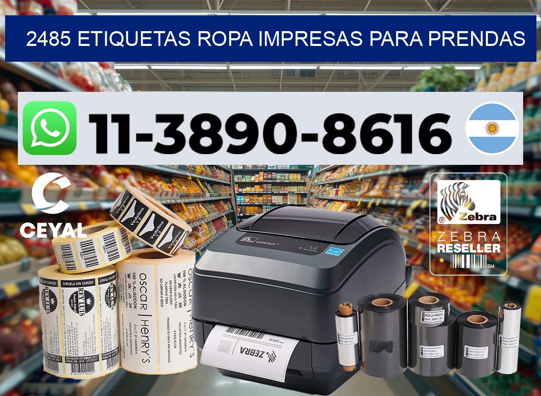 2485 Etiquetas ropa impresas para prendas