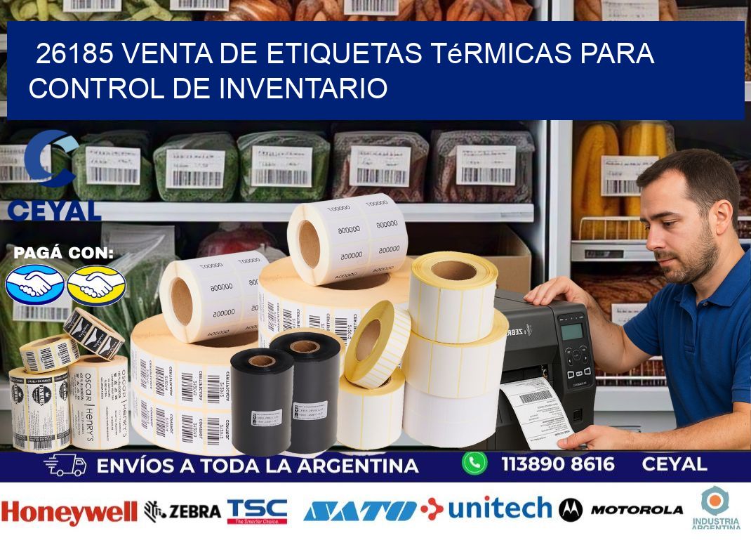 26185 venta de etiquetas térmicas para control de inventario
