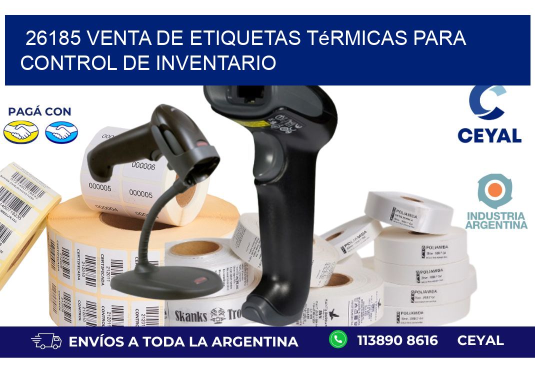 26185 venta de etiquetas térmicas para control de inventario
