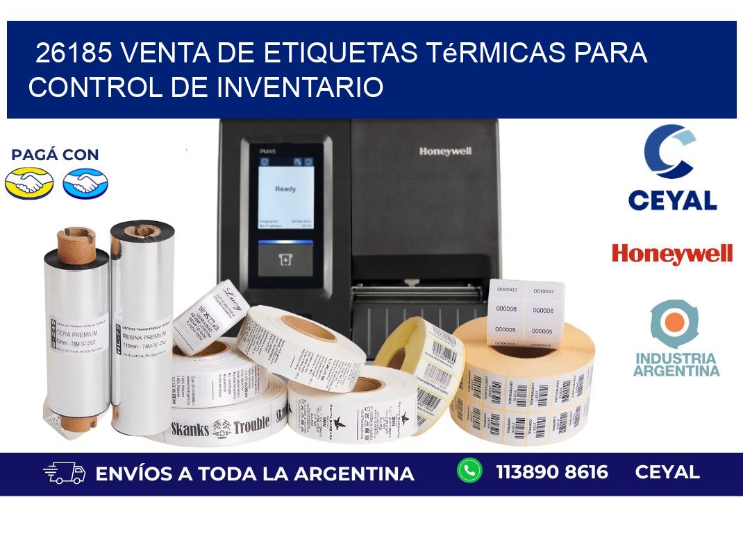 26185 venta de etiquetas térmicas para control de inventario