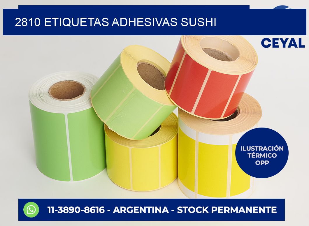 2810 etiquetas adhesivas sushi