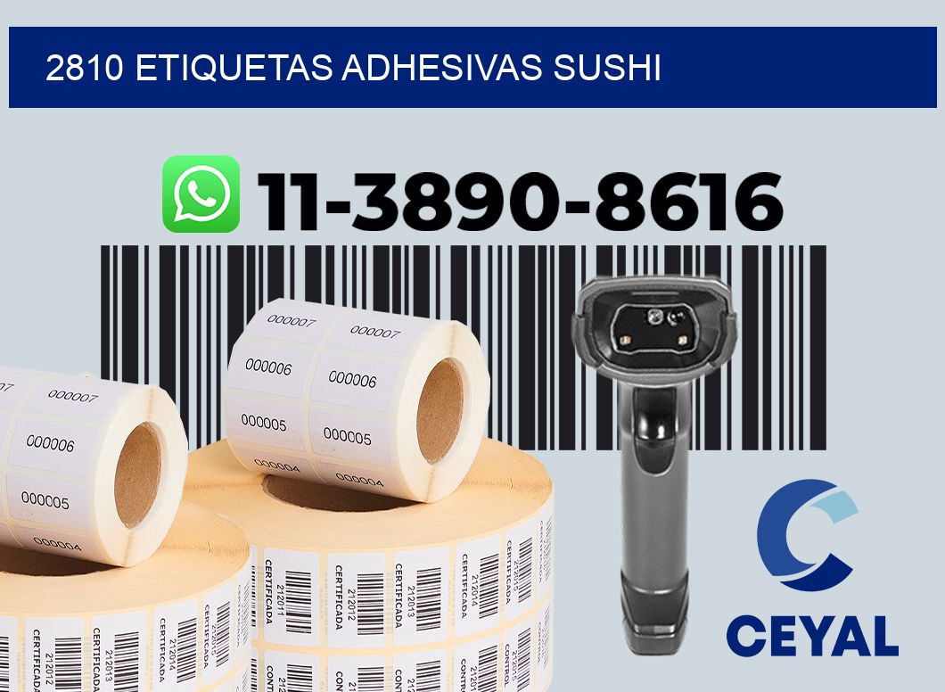 2810 etiquetas adhesivas sushi