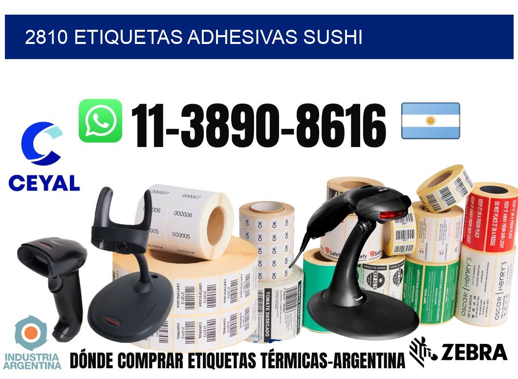 2810 etiquetas adhesivas sushi