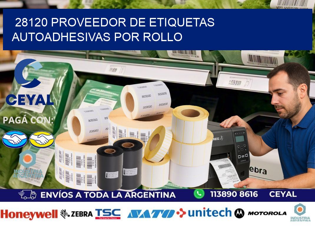 28120 proveedor de etiquetas  autoadhesivas por rollo