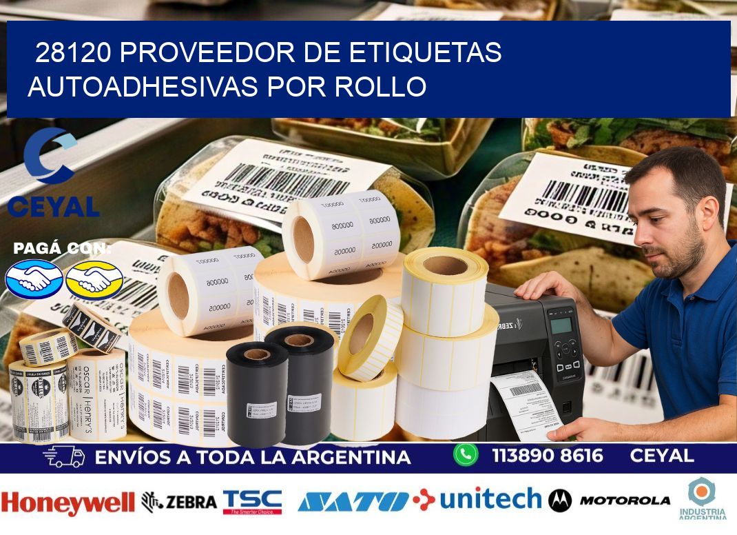 28120 proveedor de etiquetas  autoadhesivas por rollo