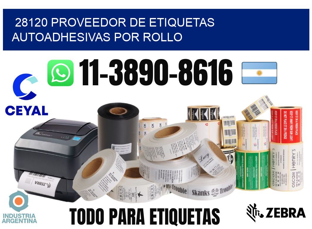 28120 proveedor de etiquetas  autoadhesivas por rollo