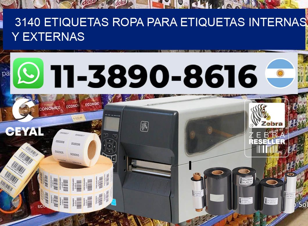 3140 Etiquetas ropa para etiquetas internas y externas