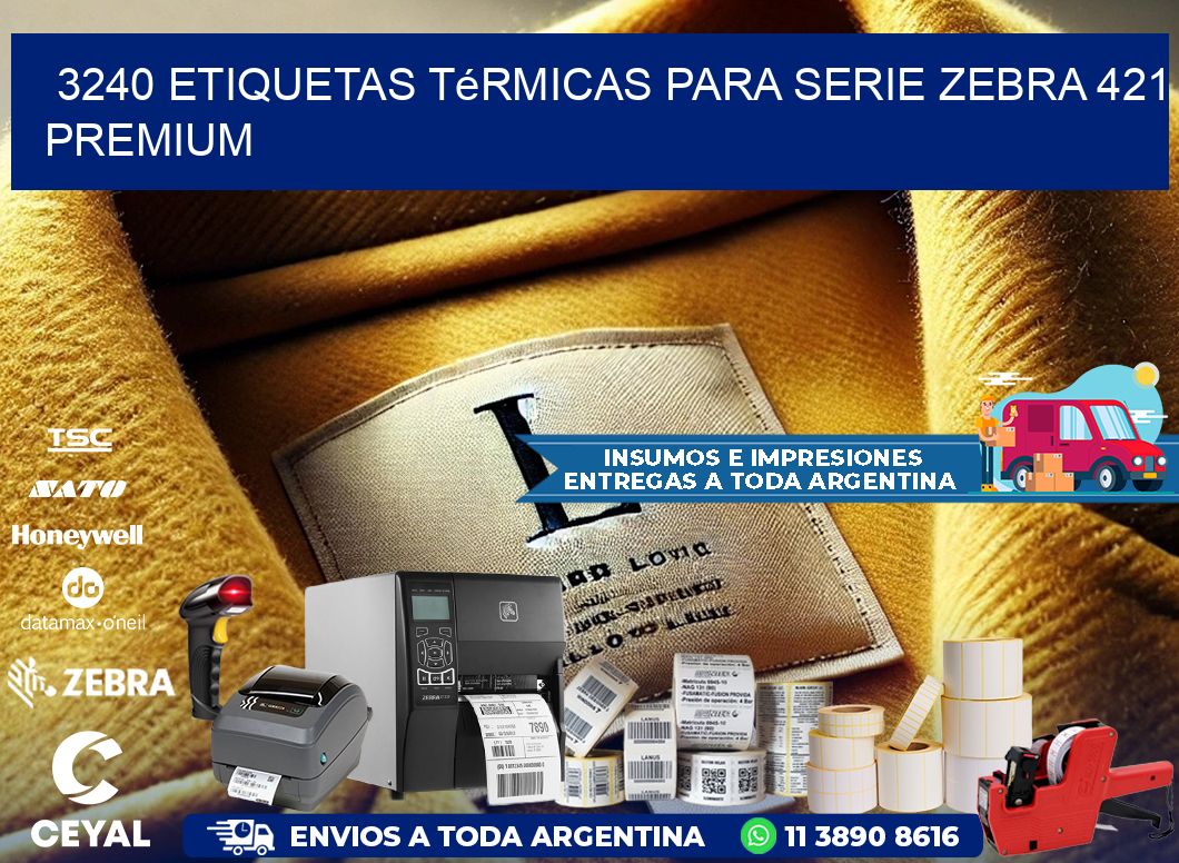3240 etiquetas térmicas para serie zebra 421 premium
