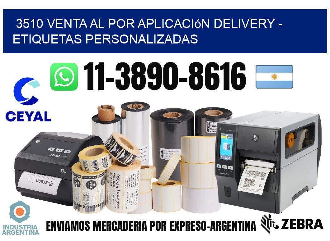 3510 Venta al Por Aplicación delivery - Etiquetas Personalizadas