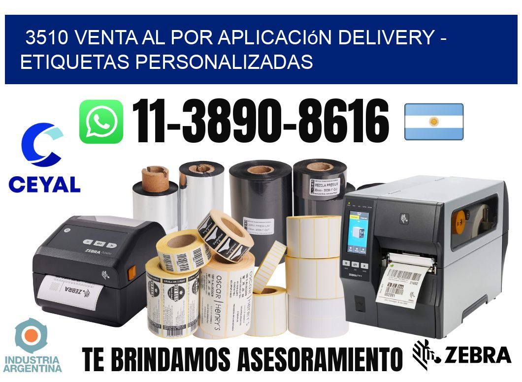 3510 Venta al Por Aplicación delivery - Etiquetas Personalizadas