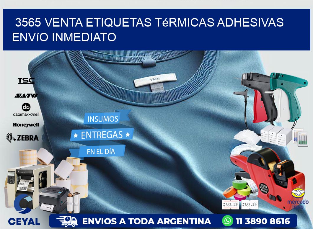 3565 venta etiquetas térmicas adhesivas envío inmediato