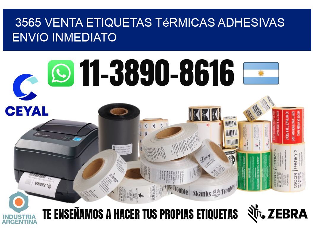 3565 venta etiquetas térmicas adhesivas envío inmediato